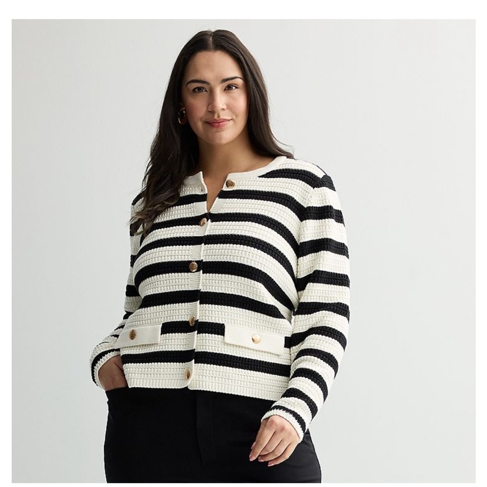 Nine West stripe cardigan
